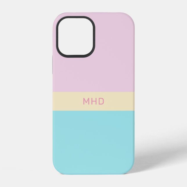 Monogrammed Colour Blocks phone cases (Back)