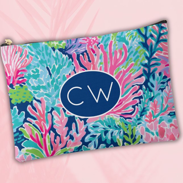 Monogrammed Colourful Tropical Beach Bag (Creator Uploaded)