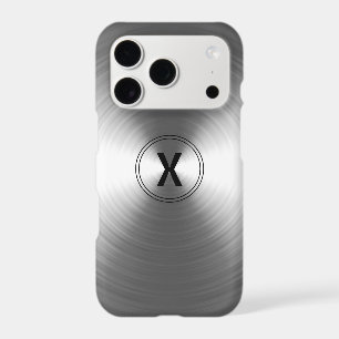 Monogrammed Contemporary Silver Radiant Pattern