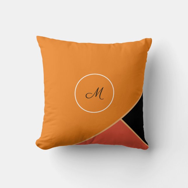 Monogrammed Contemporary Throw pillow (Front)