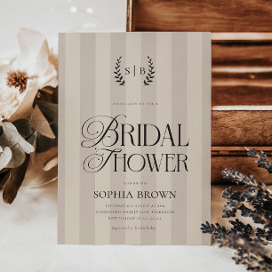 Monogrammed Country Club Bridal Shower Invitation