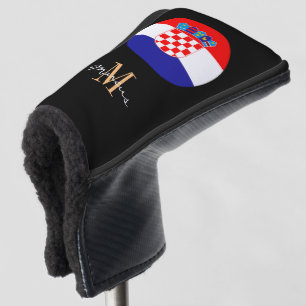 Monogrammed & Croatia Flag Golf Clubs Covers 