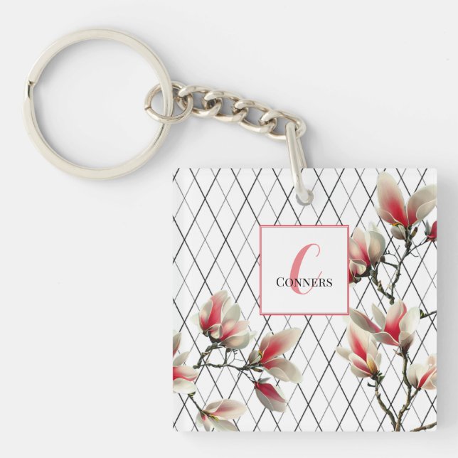 Monogrammed Custom Acrylic Keychain (Front)