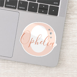 Monogrammed Custom Name Elegant Faux Diamonds 