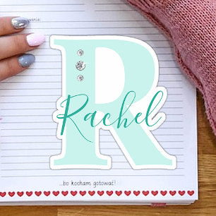 Monogrammed Custom Name Elegant Faux Diamonds