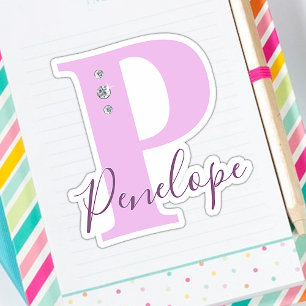 Monogrammed Custom Name Elegant Faux Diamonds