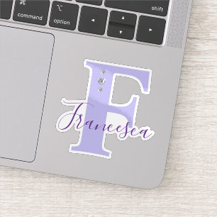 Monogrammed Custom Name Elegant Faux Diamonds