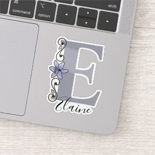 Monogrammed Custom Name Romantic Lily Flower