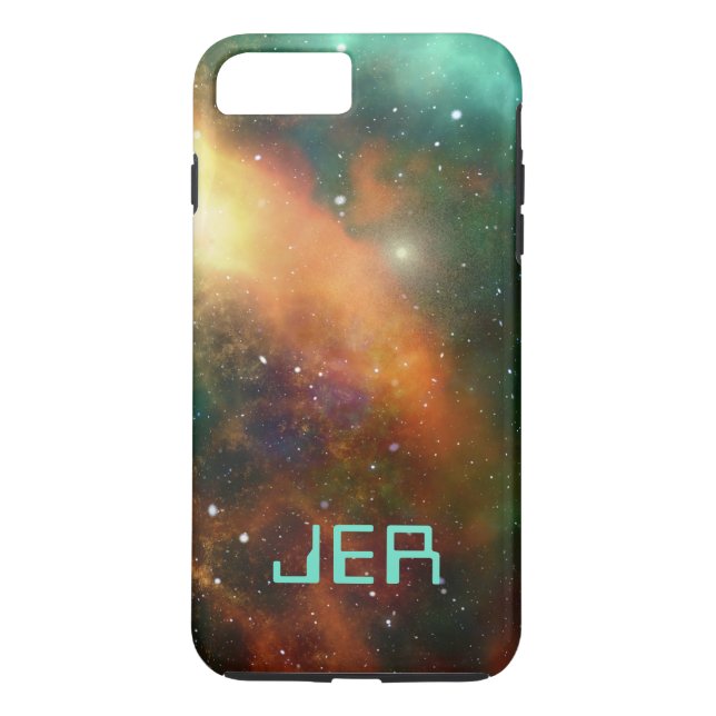 Monogrammed Custom Space Cosmic Cosmos Galaxy Case-Mate iPhone Case (Back)