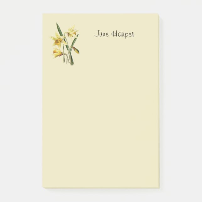 Monogrammed daffodil Notes (Front)