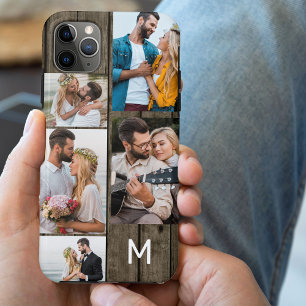 Monogrammed Dark Wood Look 5 Photo