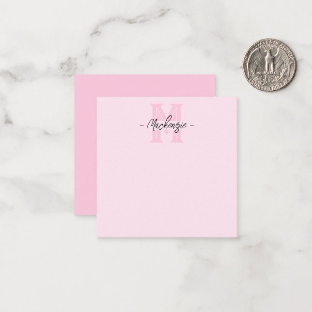 Monogrammed Elegant Bold Initial Card (Front/Back In Situ)