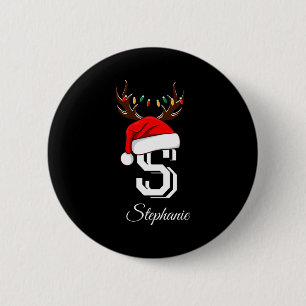 Monogrammed Family Christmas Matching Outfits _1  6 Cm Round Badge