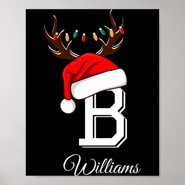 Monogrammed Family Christmas Matching Outfits _3  Poster (Front)