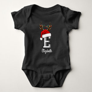 Monogrammed Family Christmas Matching Outfits Baby Bodysuit