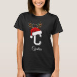 Monogrammed Family Christmas Matching Outfits T-Shirt<br><div class="desc">Monogrammed Family Christmas shirts Matching Outfits</div>