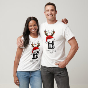 Monogrammed Family Christmas Matching Outfits T-Shirt