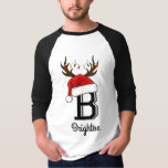 Monogrammed Family Christmas  Matching Outfits T-Shirt<br><div class="desc">Monogrammed Family Christmas shirts Matching Outfits</div>