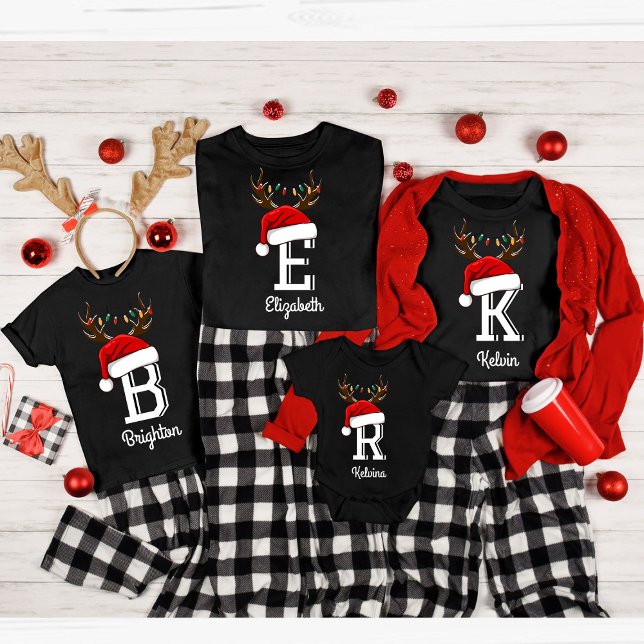 Monogrammed Family Christmas  Matching Outfits T-Shirt (Creator Uploaded)