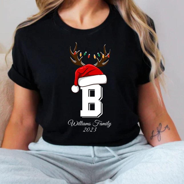 Monogrammed Family Christmas Matching Outfits T-Shirt (Creator Uploaded)