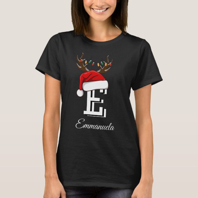 Monogrammed Family Christmas Matching Outfits T-Shirt (Front)