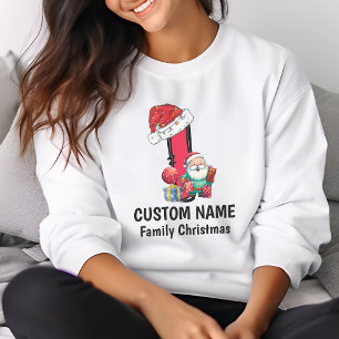 Monogrammed Family Christmas Personalise With Name T-Shirt