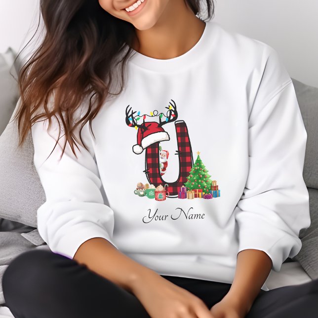 Monogrammed Family Christmas Personalise With Name T-Shirt (Creator Uploaded)