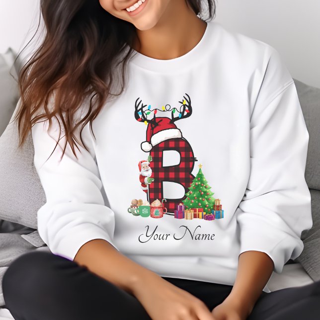 Monogrammed Family Christmas Personalise With Name T-Shirt (Creator Uploaded)