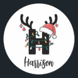 Monogrammed Family Christmas |Personalised Holiday Classic Round Sticker<br><div class="desc">Add a personal touch to your holiday season with this Monogrammed Family Christmas round sticker. Perfect for sealing Christmas cards, decorating holiday gifts, or adding festive flair to party favours, this customisable sticker showcases your family’s monogram in a classic holiday design. Easy to apply and versatile, it’s a simple yet...</div>