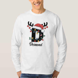 Monogrammed Family Christmas Personalised Holiday T-Shirt