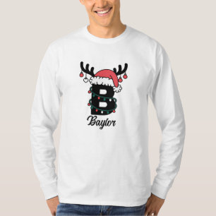Monogrammed Family Christmas Personalised Holiday T-Shirt