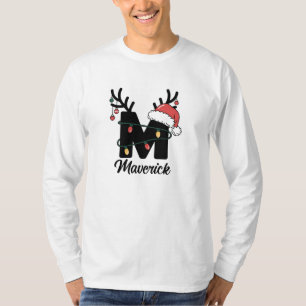 Monogrammed Family Christmas Personalised Holiday T-Shirt