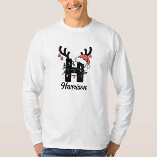 Monogrammed Family Christmas Personalised Holiday T-Shirt