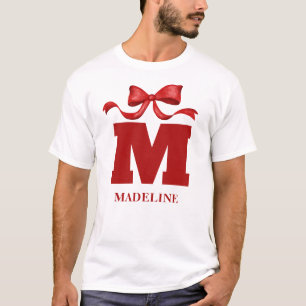 Monogrammed Family Christmas Personalize With Name T-Shirt