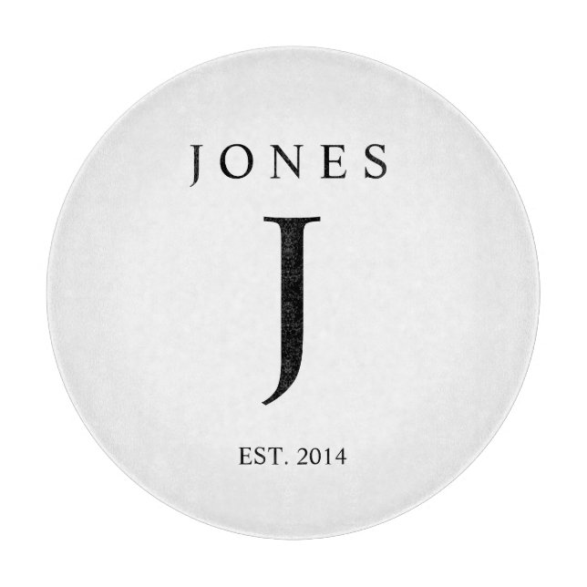 Monogrammed Family Inital Cutting Board (Front)