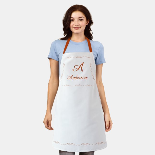 Monogrammed Family Name Apron (Worn)