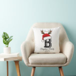 Monogrammed Family Name Santa Claus Christmas  Cushion<br><div class="desc">Monogrammed Family Name Santa Claus Christmas</div>