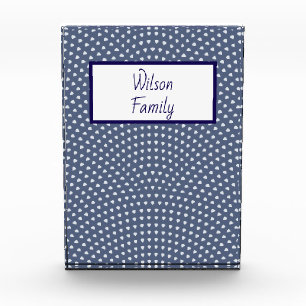 Monogrammed family photo album block