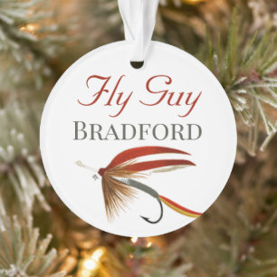 Monogrammed Fishermen  Fly Fishing lure  Ornament