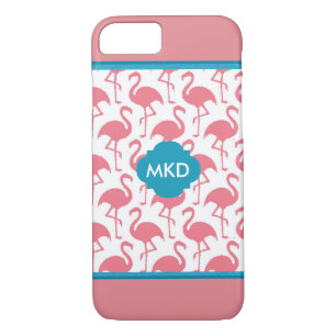 Monogrammed Flamingo iPhone Case