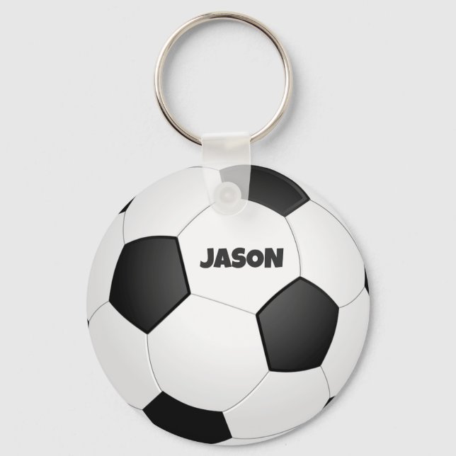 Monogrammed Football Keychain (Front)