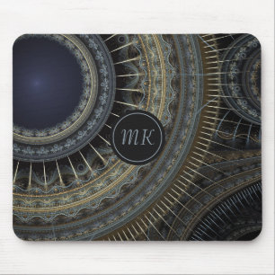 Monogrammed Fractal  Mouse Pad