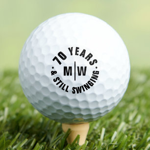 Monogrammed Funny 70th Birthday Golf Balls