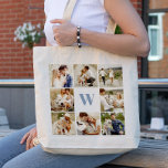 Monogrammed Gallery of 8 Personalised Photos Tote Bag<br><div class="desc">Personalise this design with 8 of your favourite photos and a monogram in your favourite colour. A perfect blend of style and sentimentality. Ideal for gifts or daily use.</div>