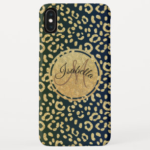 Monogrammed Gold Leopard-skin Spots iPhone XS Max Case