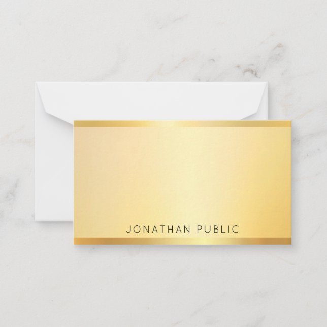 Monogrammed Gold Look Template Modern Elegant (Front)