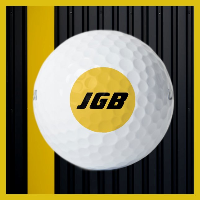 Monogrammed Golf Ball Choose Your Colour Backgroun (Creator Uploaded)