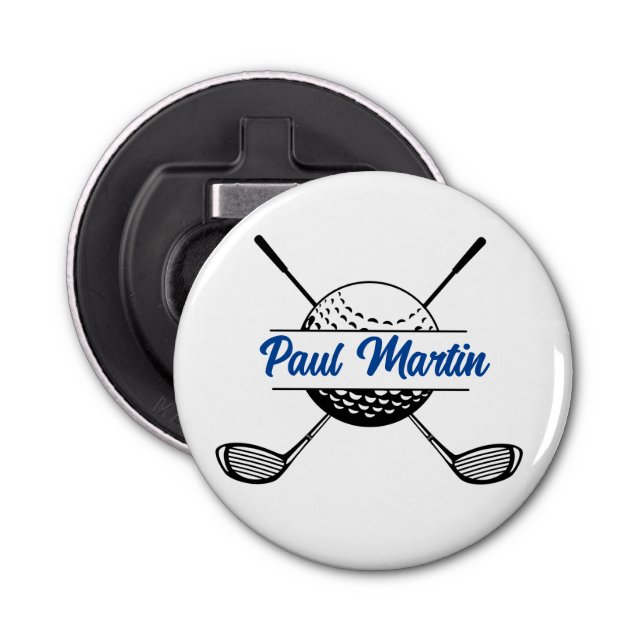 Monogrammed Golf Balls Bottle Opener (Front)