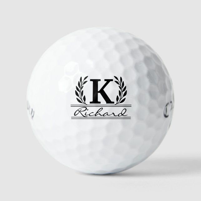 Monogrammed Golf Balls - Custom Logo/Name Designs (Front)