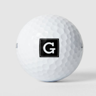 Monogrammed golf balls with custom initial letter